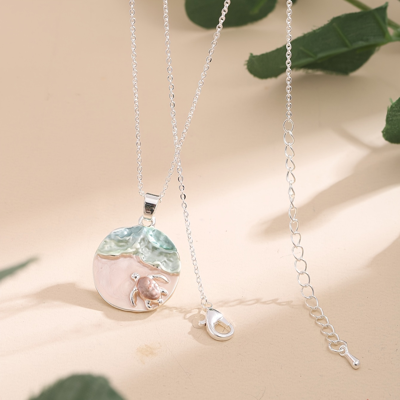 Ocean Series Turtle Pendant Necklace Nautical Theme Jewelry Set